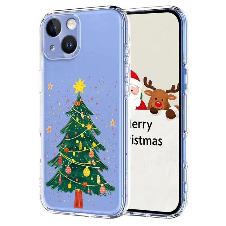 聖誕主題印花 TPU 手機殼，適用於 iPhone 15