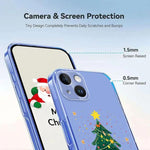 聖誕主題印花 TPU 手機殼，適用於 iPhone 15