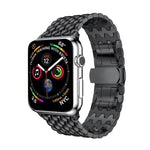 Dragon Grain Solid Stainless Steel Wrist Strap Watch Band for Apple Watch Series 3 & 2 & 1 38mm