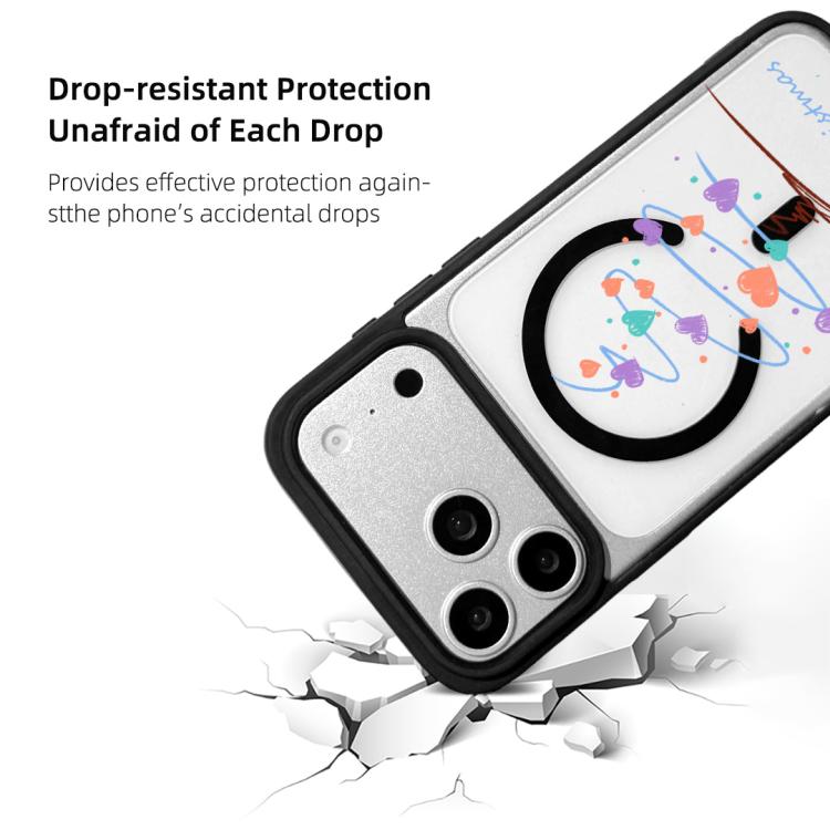 Christmas Series Strong Magnetic Painted Black Edge Phone Case, For iPhone 17 Pro Max, For iPhone 17 Pro, For iPhone 17
