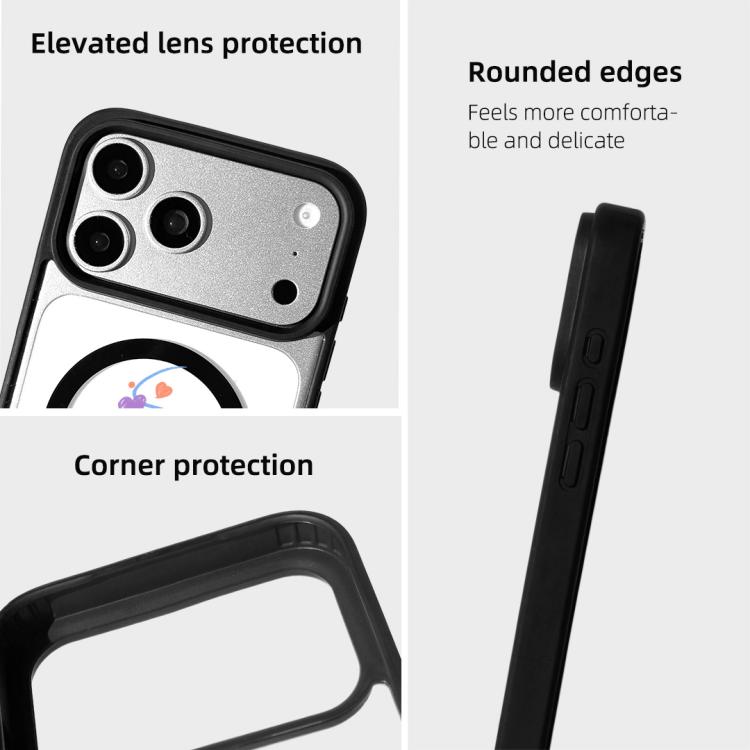 Christmas Series Strong Magnetic Painted Black Edge Phone Case, For iPhone 17 Pro Max, For iPhone 17 Pro, For iPhone 17