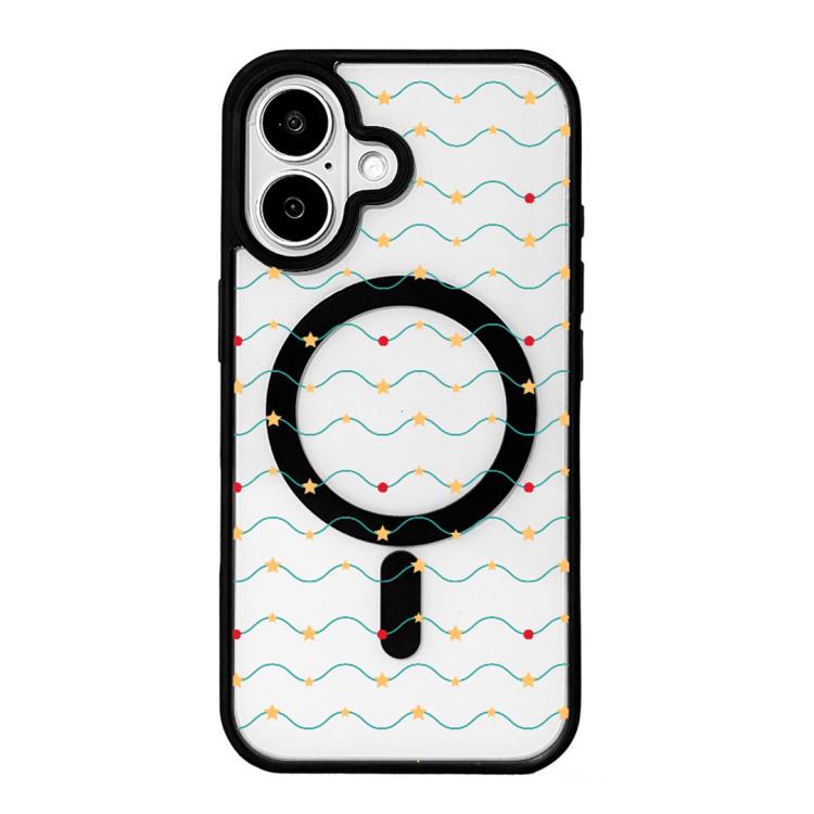 Christmas Series Strong Magnetic Painted Black Edge Phone Case, For iPhone 17 Pro Max, For iPhone 17 Pro, For iPhone 17