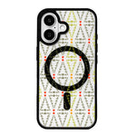 聖誕系列強磁性黑色邊框彩繪手機殼，適用於 iPhone 16 Pro Max、iPhone 16 Pro、iPhone 16