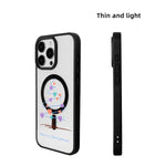 聖誕系列強磁性黑色邊框彩繪手機殼，適用於 iPhone 15 Pro Max、iPhone 15 Pro