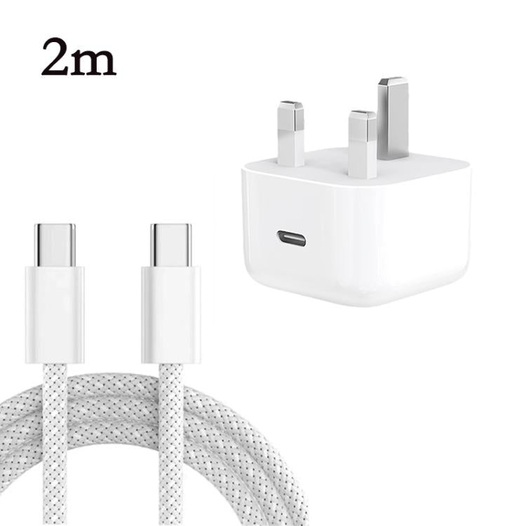 A3365 PD40W USB-C / Type-C 充電器，附 Type-C 對 Type-C 數據線，英規插頭，英規插頭 + 1米 Type-C 線，英規插頭 + 2米 Type-C 線