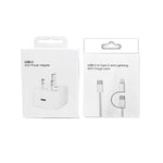 A3365 PD40W USB-C / Type-C Charger with Type-C to Type-C / 8 Pin Data Cable, UK Plug, UK Plug + 1m 2-in-1 Cable