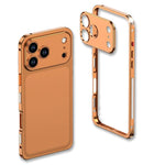 超薄合金金屬框防震手機殼附鏡頭框，適用於 iPhone 17 Pro Max、iPhone 17 Pro