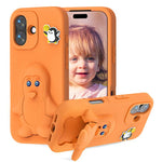 企鵝寶寶 EVA 防震手機殼附支架，適用於 iPhone 17 Pro Max、iPhone 17 Pro、iPhone 17、iPhone Air、iPhone 16 Pro Max、iPhone 16 Pro、iPhone 16、iPhone 15 Pro Max