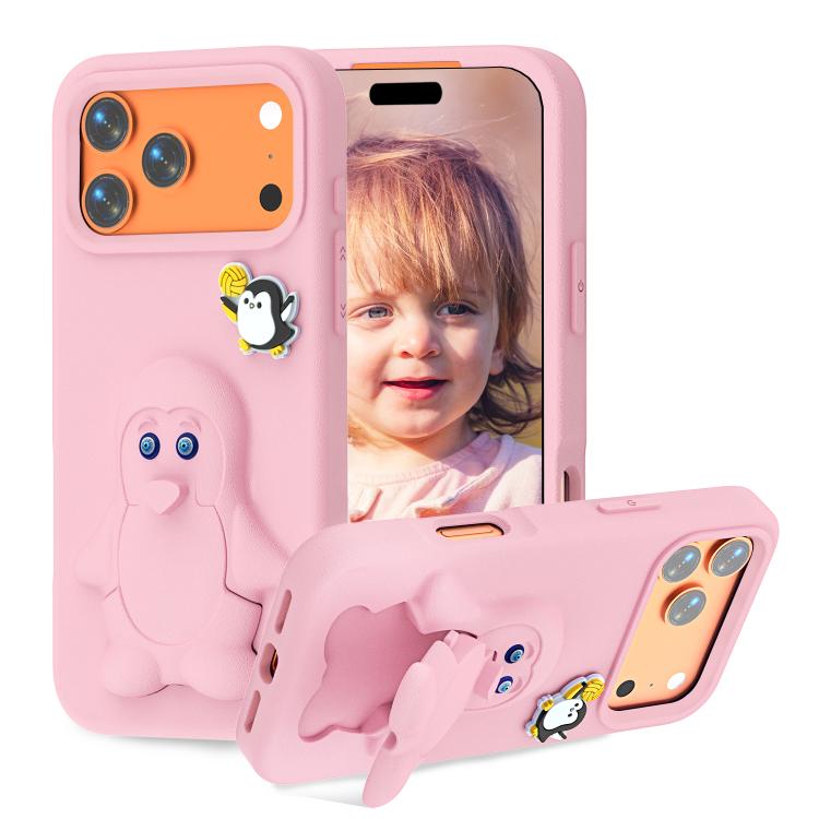 企鵝寶寶 EVA 防震手機殼附支架，適用於 iPhone 17 Pro Max、iPhone 17 Pro、iPhone 17、iPhone Air、iPhone 16 Pro Max、iPhone 16 Pro、iPhone 16、iPhone 15 Pro Max