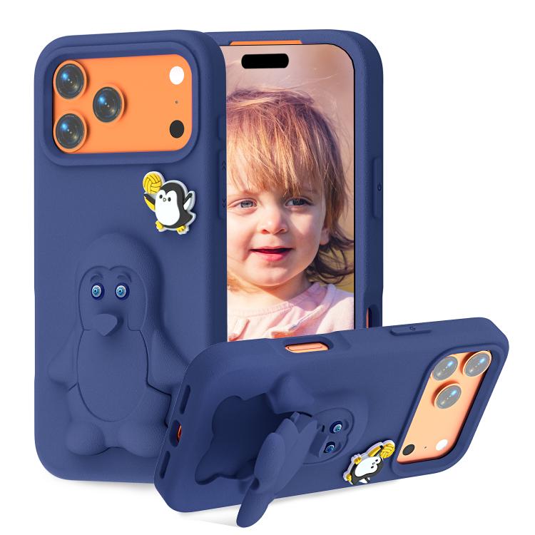 企鵝寶寶 EVA 防震手機殼附支架，適用於 iPhone 17 Pro Max、iPhone 17 Pro、iPhone 17、iPhone Air、iPhone 16 Pro Max、iPhone 16 Pro、iPhone 16、iPhone 15 Pro Max