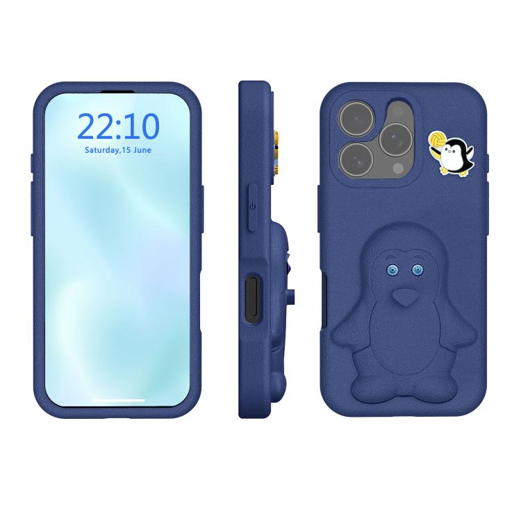 企鵝寶寶 EVA 防震手機殼附支架，適用於 iPhone 17 Pro Max、iPhone 17 Pro、iPhone 17、iPhone Air、iPhone 16 Pro Max、iPhone 16 Pro、iPhone 16、iPhone 15 Pro Max