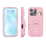 企鵝寶寶 EVA 防震手機殼附支架，適用於 iPhone 17 Pro Max、iPhone 17 Pro、iPhone 17、iPhone Air、iPhone 16 Pro Max、iPhone 16 Pro、iPhone 16、iPhone 15 Pro Max