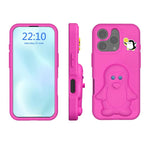 企鵝寶寶 EVA 防震手機殼附支架，適用於 iPhone 17 Pro Max、iPhone 17 Pro、iPhone 17、iPhone Air、iPhone 16 Pro Max、iPhone 16 Pro、iPhone 16、iPhone 15 Pro Max