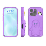 企鵝寶寶 EVA 防震手機殼附支架，適用於 iPhone 17 Pro Max、iPhone 17 Pro、iPhone 17、iPhone Air、iPhone 16 Pro Max、iPhone 16 Pro、iPhone 16、iPhone 15 Pro Max