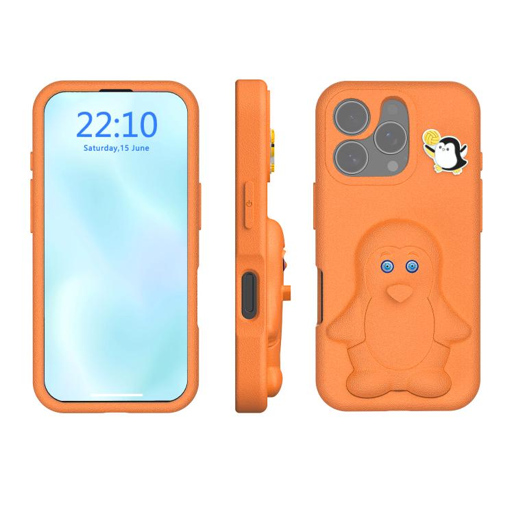 企鵝寶寶 EVA 防震手機殼附支架，適用於 iPhone 17 Pro Max、iPhone 17 Pro、iPhone 17、iPhone Air、iPhone 16 Pro Max、iPhone 16 Pro、iPhone 16、iPhone 15 Pro Max