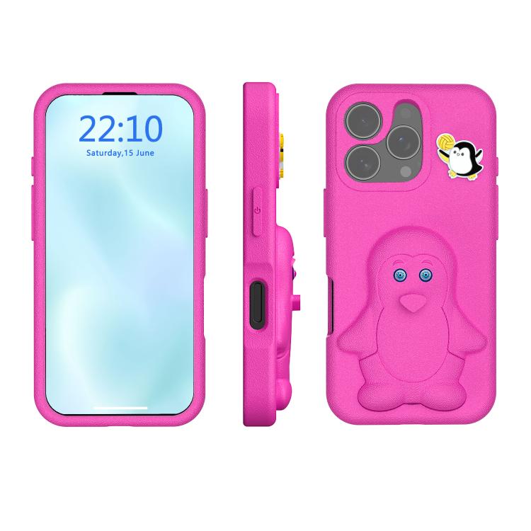 企鵝寶寶 EVA 防震手機殼附支架，適用於 iPhone 17 Pro Max、iPhone 17 Pro、iPhone 17、iPhone Air、iPhone 16 Pro Max、iPhone 16 Pro、iPhone 16、iPhone 15 Pro Max