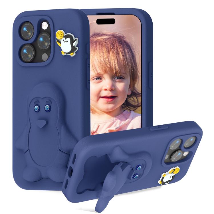 企鵝寶寶 EVA 防震手機殼附支架，適用於 iPhone 17 Pro Max、iPhone 17 Pro、iPhone 17、iPhone Air、iPhone 16 Pro Max、iPhone 16 Pro、iPhone 16、iPhone 15 Pro Max