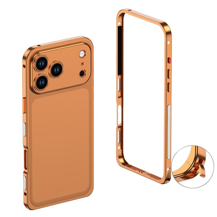 超薄合金金屬框防震手機殼，適用於 iPhone 17 Pro Max、iPhone 17 Pro