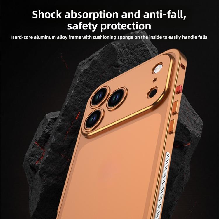 超薄合金金屬框防震手機殼，適用於 iPhone 17 Pro Max、iPhone 17 Pro