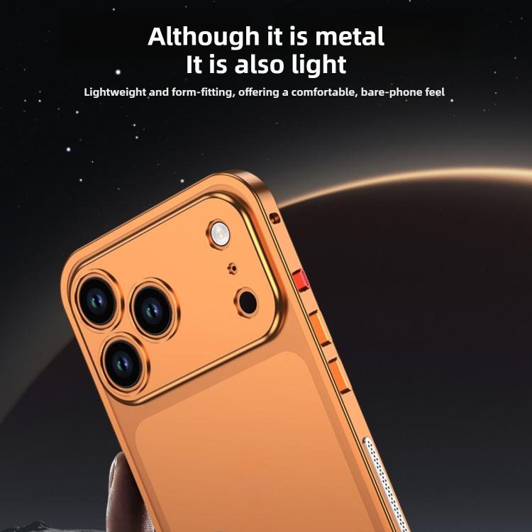 超薄合金金屬框防震手機殼，適用於 iPhone 17 Pro Max、iPhone 17 Pro