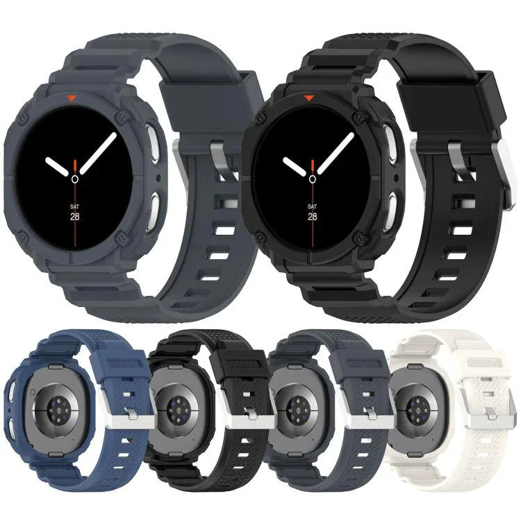 純色錶殼一體成型 TPU 錶帶，適用於 Samsung Galaxy Watch8 44mm，適用於 Samsung Galaxy Watch8 40mm