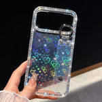 水鑽閃粉手腕帶支架手機殼，適用於iPhone 17 Pro Max