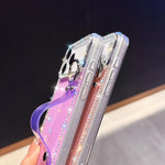 水鑽閃粉手腕帶支架手機殼，適用於iPhone 17 Pro Max