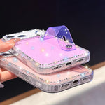 水鑽閃粉手腕帶支架手機殼，適用於iPhone 17 Pro Max