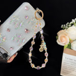Prosperous Lucky Money Bag Cube Sugar Crystal Phone Chain, Pink, Purple