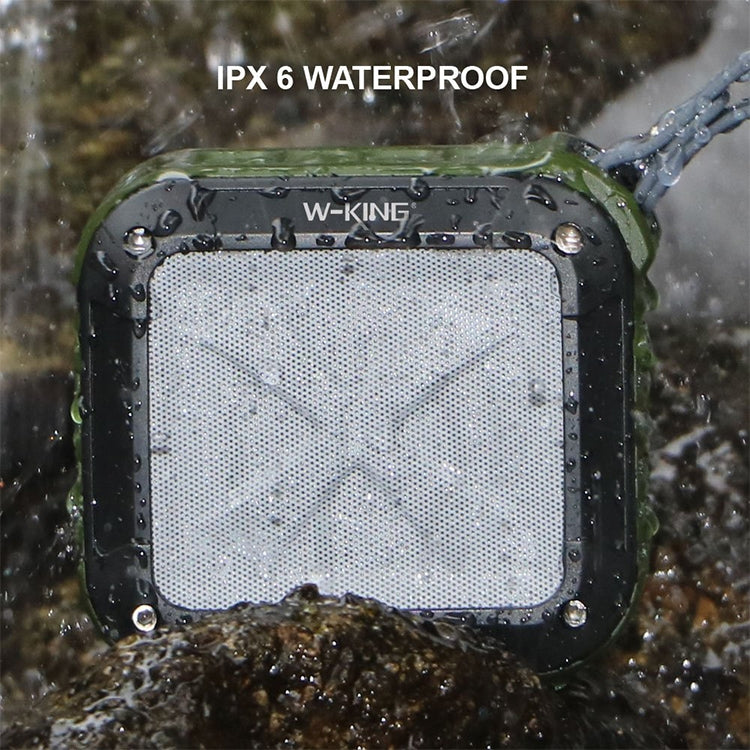W-KING S7 迷你無線防水喇叭，具備 TF/FM/AUX/NFC 藍牙功能，自行車喇叭，黑色、橙色、藍色、軍綠色