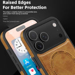 Multi-function Holder MagSafe PU Phone Case, For iPhone 17 Pro Max, For iPhone 17 Pro, For iPhone 17, For iPhone  Air