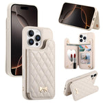 鏡面菱形紋理金屬蝴蝶結素皮卡包手機殼，適用於iPhone 17 Pro Max、iPhone 17 Pro、iPhone 17、iPhone 16 Pro Max、iPhone 16 Pro、iPhone 16 Plus、iPhone 16