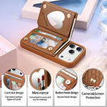 鏡面菱形紋理金屬蝴蝶結素皮卡包手機殼，適用於iPhone 17 Pro Max、iPhone 17 Pro、iPhone 17、iPhone 16 Pro Max、iPhone 16 Pro、iPhone 16 Plus、iPhone 16