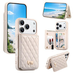 鏡面菱形紋理金屬蝴蝶結素皮卡包手機殼，適用於iPhone 17 Pro Max、iPhone 17 Pro、iPhone 17、iPhone 16 Pro Max、iPhone 16 Pro、iPhone 16 Plus、iPhone 16