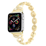8 字形 VO 鑲鑽純不鏽鋼手腕錶帶，適用於 Apple Watch Series 3 & 2 & 1 38mm