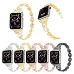 8 字形 VO 鑲鑽純不鏽鋼手腕錶帶，適用於 Apple Watch Series 3 & 2 & 1 38mm
