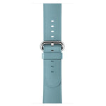 經典按鈕皮革手腕錶帶，適用於 Apple Watch Series 3 & 2 & 1 38mm