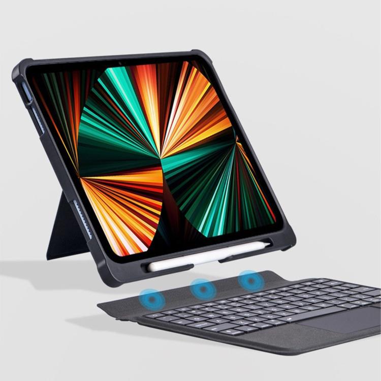 分離式藍牙背光鍵盤磁吸四角氣囊保護套，適用於 iPad Air 13 2025 / 2024 / Pro 12.9