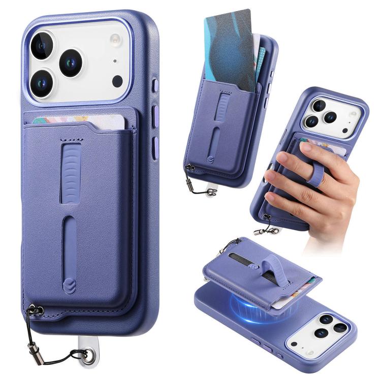 可拆卸磁吸卡包手機殼，附指環握把及防丟繩，適用於 iPhone 17e / 16e、iPhone 17 Pro Max、iPhone 17 Pro、iPhone 17、iPhone Air、iPhone 16 Plus