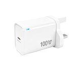 TE-PD46 GaN 100W PD 45W 完全相容協議充電器，英規插頭