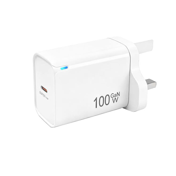 TE-PD46 GaN 100W PD 45W 完全相容協議充電器，英規插頭