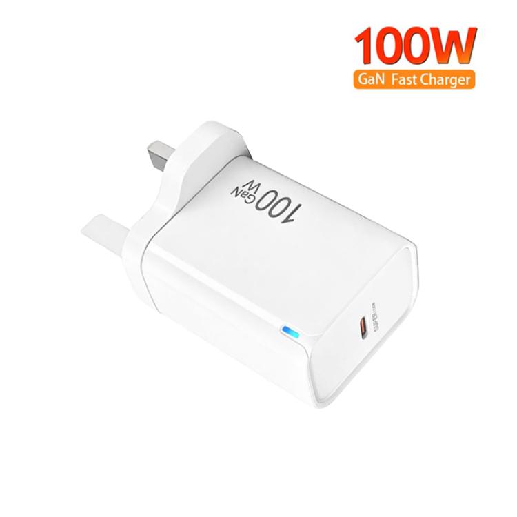 TE-PD46 GaN 100W PD 45W 完全相容協議充電器，英規插頭