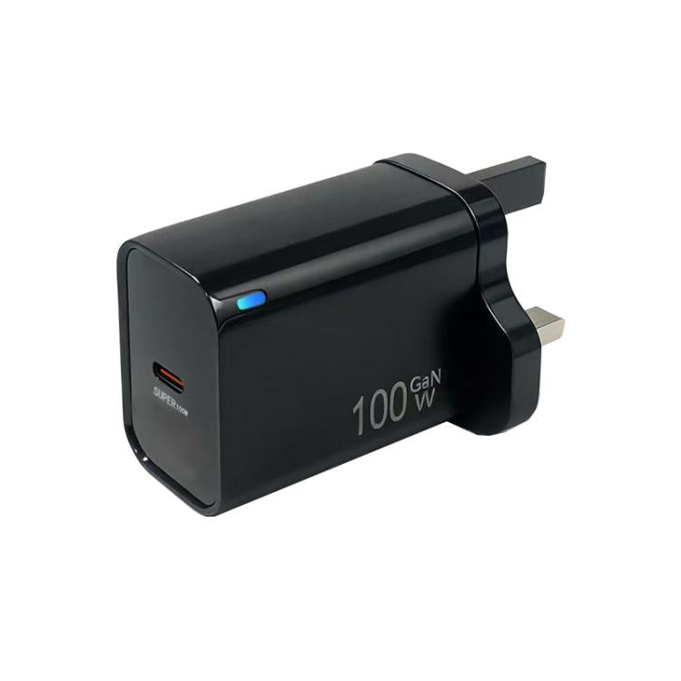 TE-PD46 GaN 100W PD 45W 完全相容協議充電器，英規插頭