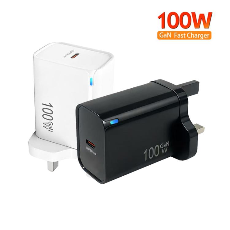 TE-PD46 GaN 100W PD 45W 完全相容協議充電器，英規插頭