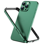 金屬混合矽膠四角防震散熱手機框架殼，適用於 iPhone 16 Pro Max、iPhone 16 Pro、iPhone 16 Plus、iPhone 16