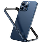 金屬混合矽膠四角防震散熱手機框架殼，適用於 iPhone 16 Pro Max、iPhone 16 Pro、iPhone 16 Plus、iPhone 16
