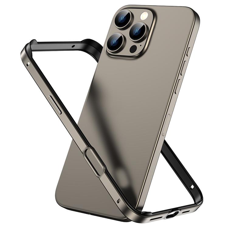 金屬混合矽膠四角防震散熱手機框架殼，適用於 iPhone 16 Pro Max、iPhone 16 Pro、iPhone 16 Plus、iPhone 16