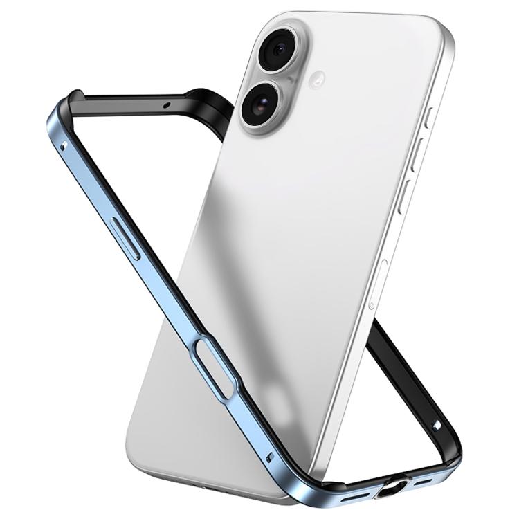 金屬混合矽膠四角防震散熱手機框架殼，適用於 iPhone 16 Pro Max、iPhone 16 Pro、iPhone 16 Plus、iPhone 16