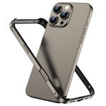 金屬混合矽膠四角防震散熱手機框架殼，適用於 iPhone 16 Pro Max、iPhone 16 Pro、iPhone 16 Plus、iPhone 16