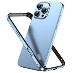 金屬混合矽膠四角防震散熱手機框架殼，適用於 iPhone 16 Pro Max、iPhone 16 Pro、iPhone 16 Plus、iPhone 16
